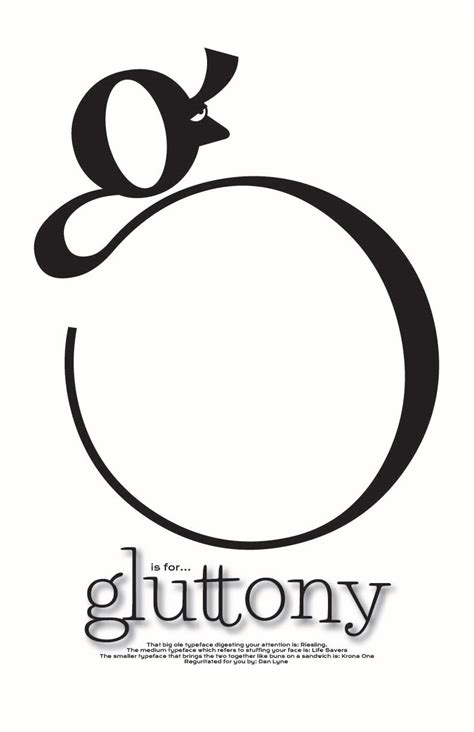 "G is for Gluttony" on Behance