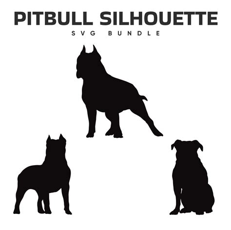 Pitbull Silhouette SVG | Master Bundles