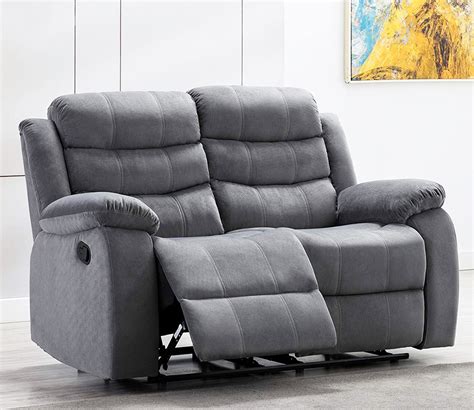 Buy Rokano Fabric 2 Seater Recliner Sofa (Grey) Online in India at Best ...