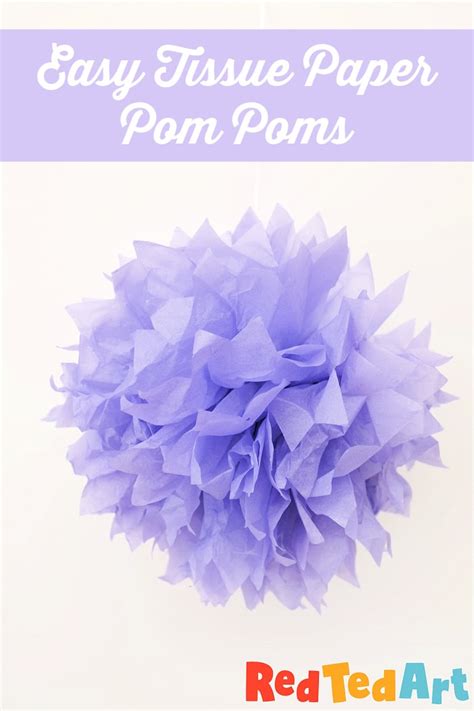 How to make tissue paper pom poms DIY - Red Ted Art