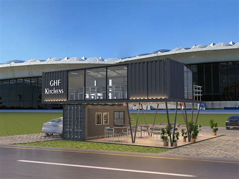 Container cafe on Behance