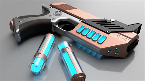 Futuristic Pistol MKII : r/Fusion360