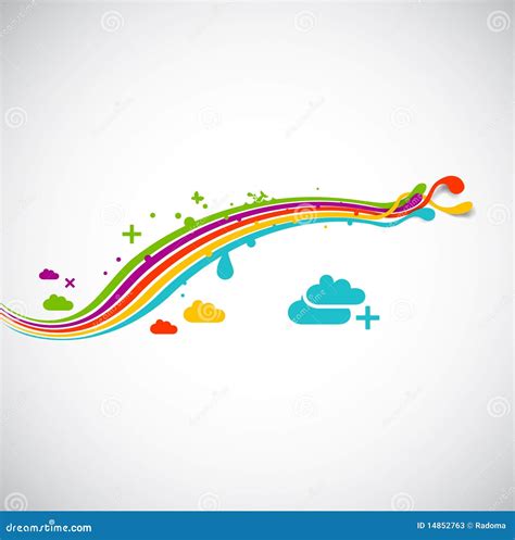 Rainbow abstract collage stock illustration. Illustration of kids - 14852763