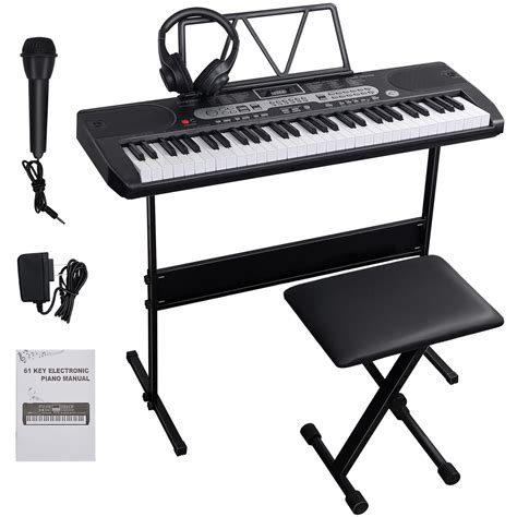 SKONYON 61 Key Portable Electric Piano Keyboard Set with Headphone ...