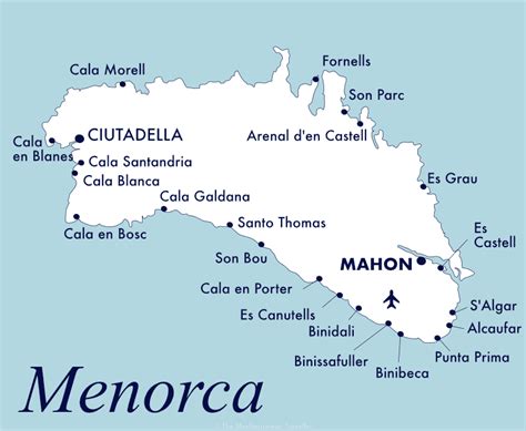 Menorca Resorts Map