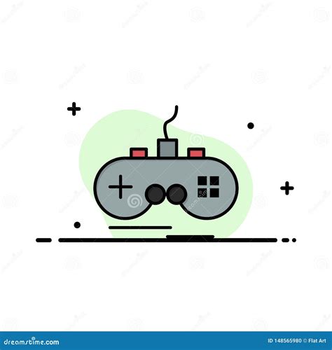 Joystick, Wireless, Xbox, Gamepad Business Flat Line Filled Icon Vector Banner Template Stock ...