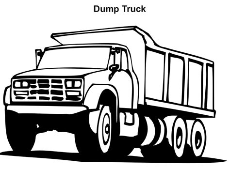 Dump truck coloring pages