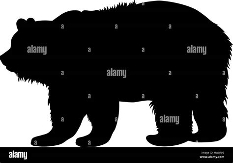 Vector illustration of brown bear silhouette Stock Vector Image & Art ...