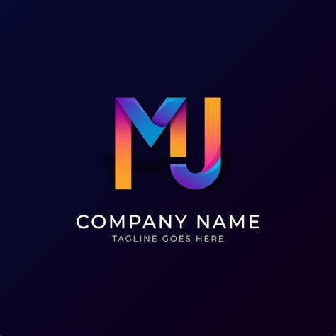 Free Vector | Mj logo design template