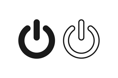 Power button icon isolated. On Off switch button symbol