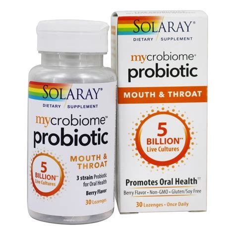 Solaray - Mycrobiome Probiotic Mouth & Throat Formula 5 Billion CFU ...