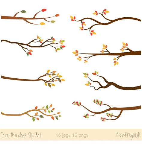 Fall Branches Clipart, Autumn Branch Clip Art, Tree Branch Clip Art, Fall Branch Clip Art ...