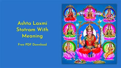 Ashta Laxmi Stotram With Meaning | Free PDF Download - eAstroHelp