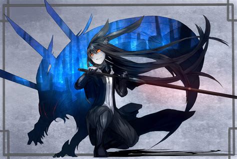 Anime girl with Shadow Wolf by Kaidasa101 on DeviantArt