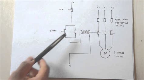 Three Phase Motor Wiring Diagram Phase Motor Circuit Control Works Wiring A Single Phase ...