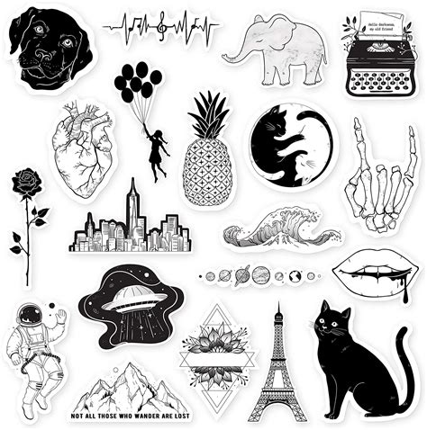 VSCO GIRLS STICKERS YOU NEED! | Black stickers, Black and white stickers, White stickers