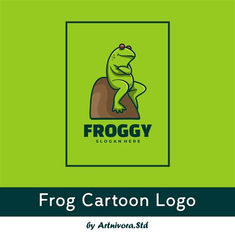 Frog Cartoon Logo – MasterBundles