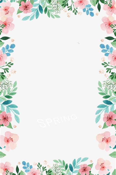 Spring Flower Border Backgrounds