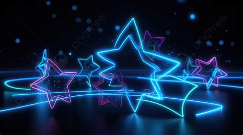 Neon Stars Wallpaper Hd