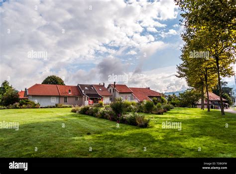 Small town, urban scenery in Europe Stock Photo - Alamy