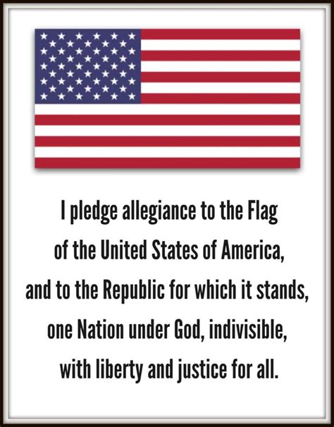 The Pledge of Allegiance to the American Flag (Printable PDF) Full Text