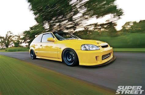 2000, Honda, Civic, Type r, Cars, Yellow, Modified Wallpapers HD ...