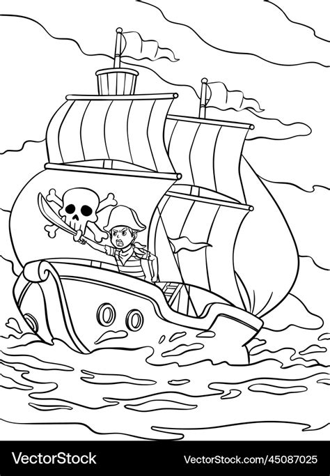 Pirate Ship Coloring Pages - Free Coloring Pages Printables