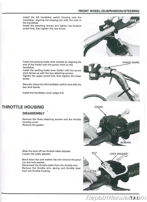 2001-2005 Honda TRX250EX Sportrax ATV Service Manual