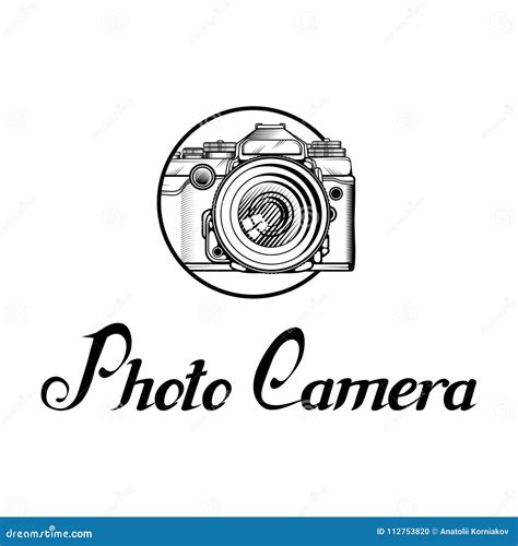 Retro Camera Logo. Vintage Photocamera Stock Vector - Illustration of object, camera: 112753820