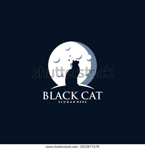 Black Cat Logo Design Vector Stock Vector (Royalty Free) 2023877678 ...