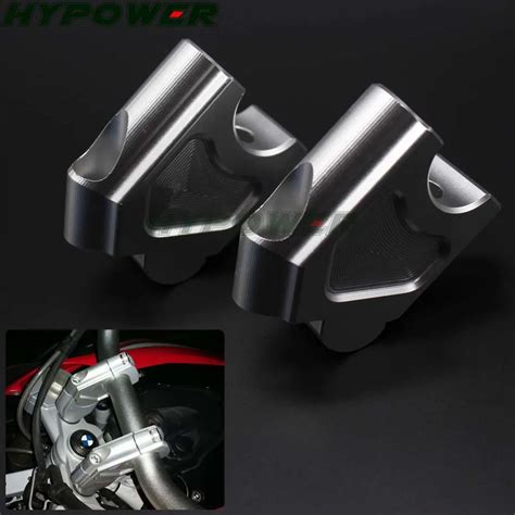 For BMW F700GS F650GS Silver Motorcycle Accessories 6061 T6 Aluminium Handle Bar Clamp Raised ...