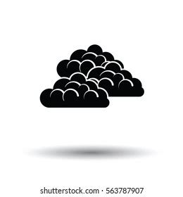 Cloudy Icon White Background Shadow Design Stock Vector (Royalty Free ...