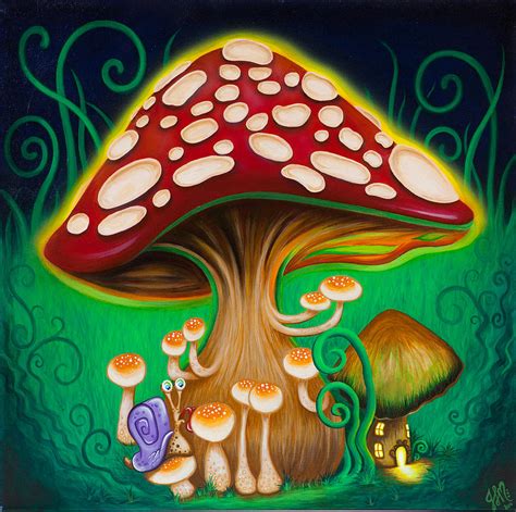 Mushroom Magic Painting by Jennie MacMillan - Fine Art America