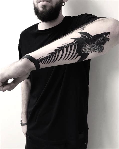 Great White Shark Skeleton Tattoo, 40 Tiger Shark Tattoos Designs Ideas ...