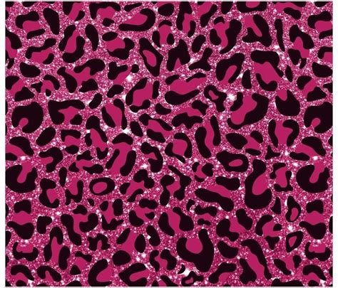 Pink and Black Leopard Print Glitter Wallpaper