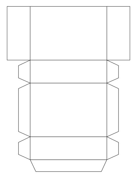 Paper Rectangle Box Template | Box template printable, Box template, Box templates printable free