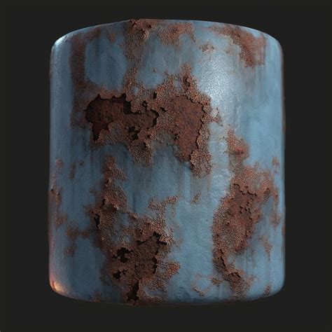 ArtStation - Painted metal with rust | Game Assets | Metallic paint ...