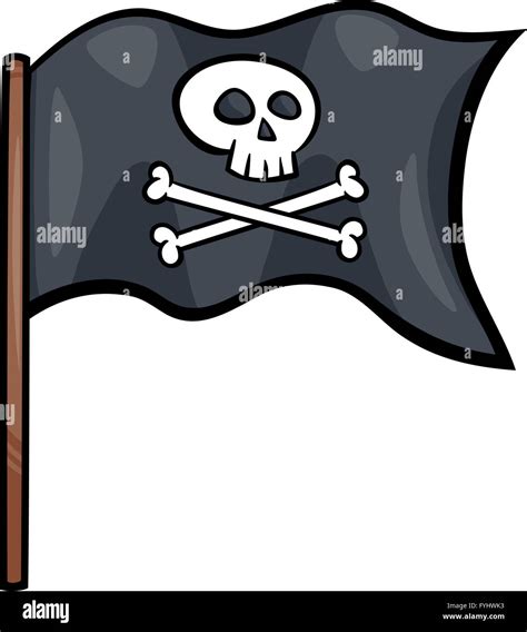 Cartoon Pirate Flag Drawing - img-Baback