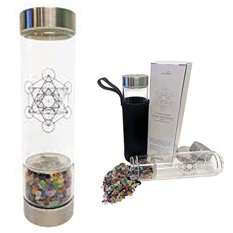 Crystal Infused Water Bottle 7 Chakras - The Zen Shop