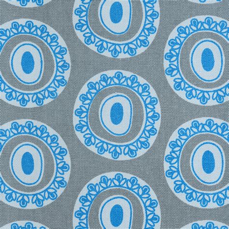 Byzantine Circle Cotton Canvas – Blue – Tallentire House ™ – Fabrics ...