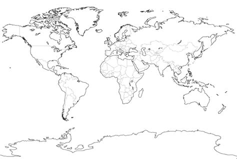 Outline World Map Pdf and Vector Eps | Download Free Vector Art | Free-Vectors