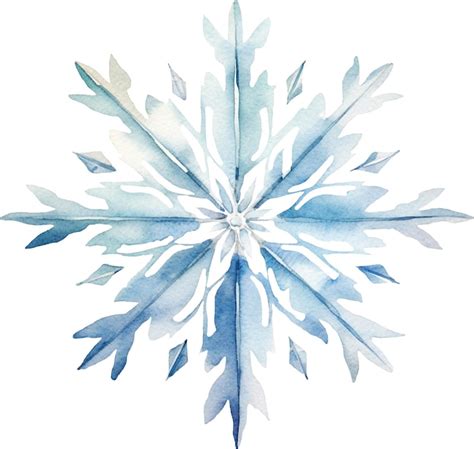 Premium AI Image | Snowflake watercolor isolated on white