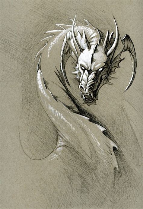 greyscale dragon by hibbary on deviantART | Dragon drawing, Dragon sketch, Dragon art