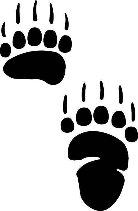 Grizzly Bear Paw Prints Stencils Free - ClipArt Best