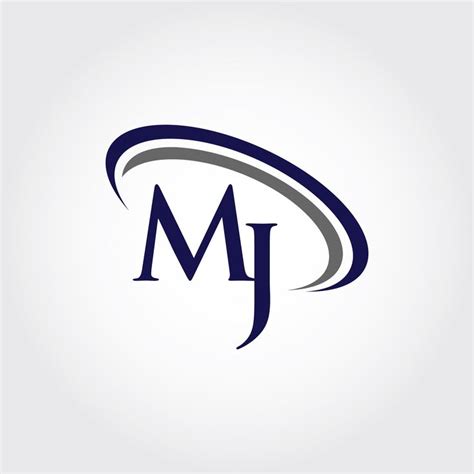 Monogram MJ Logo Design By Vectorseller | TheHungryJPEG.com | Graphic design business card, Logo ...