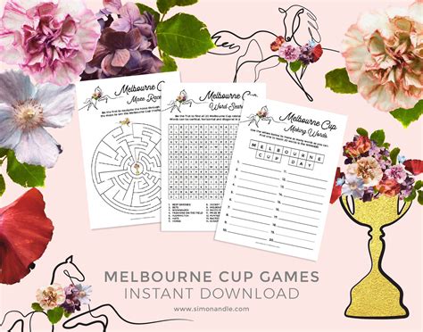 Melbourne Cup Party Games Melbourne Cup Activities Word - Etsy ...