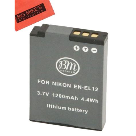 BM Premium EN-EL12 Battery for Nikon KeyMission 170, KeyMission 360 ...