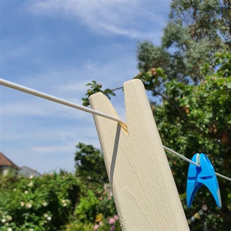 Washing Clothes Line Prop Pole Elderflower Wooden - Etsy UK