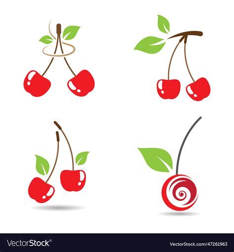 Cherry logo images Royalty Free Vector Image - VectorStock