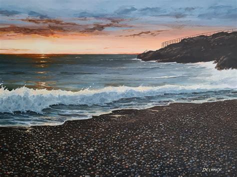 Sunrise on Greystones Beach Print